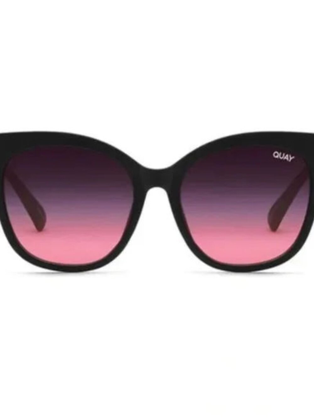 QUAY Women's ITS MY WAY QW-000144 Matte Black/Black Pink Fade Lenses Sunglasses